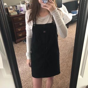 Black overall dress